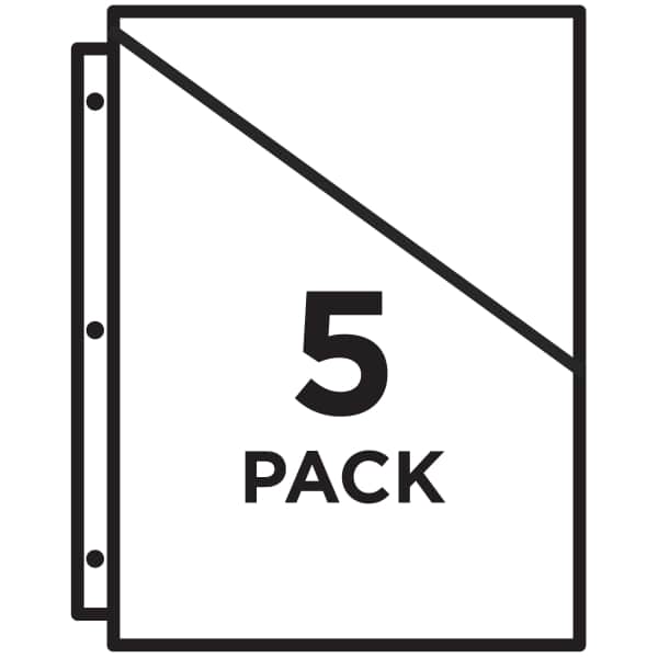 Binder pockets clear 5 total 75243 avery